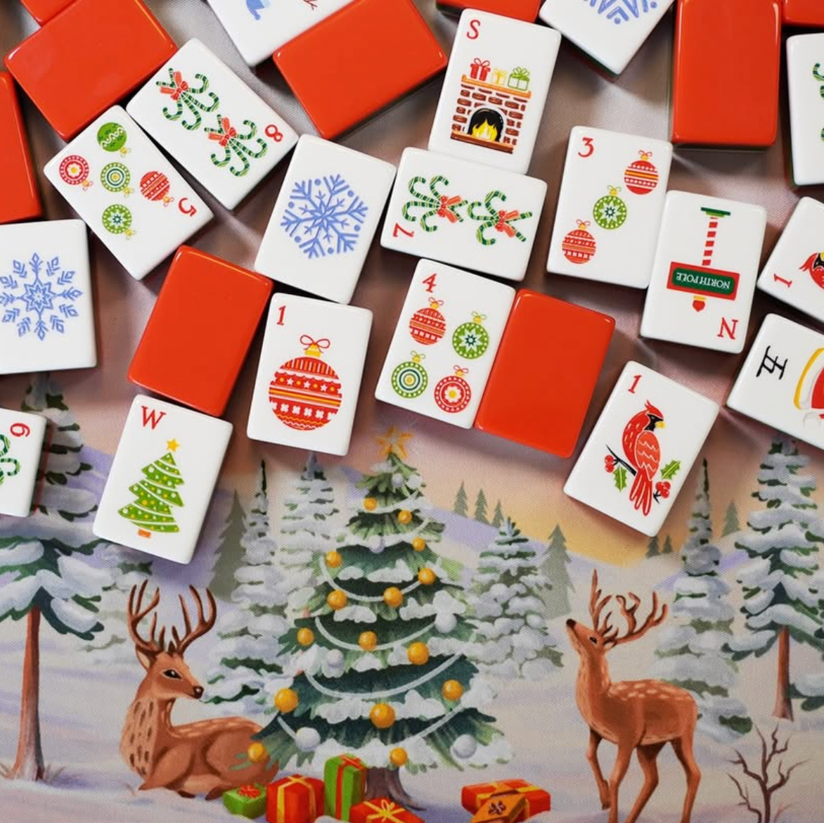 Terrific Tidings Mahjong Tile & Mat Bundle
