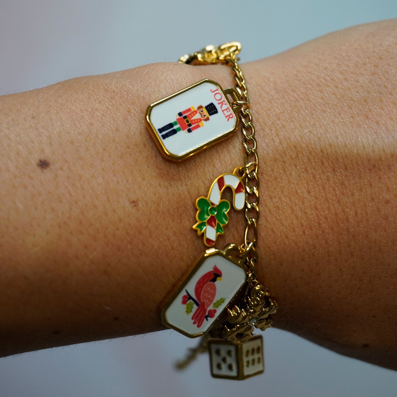 Terrific Tidings 18k Gold Plated Charm Bracelet