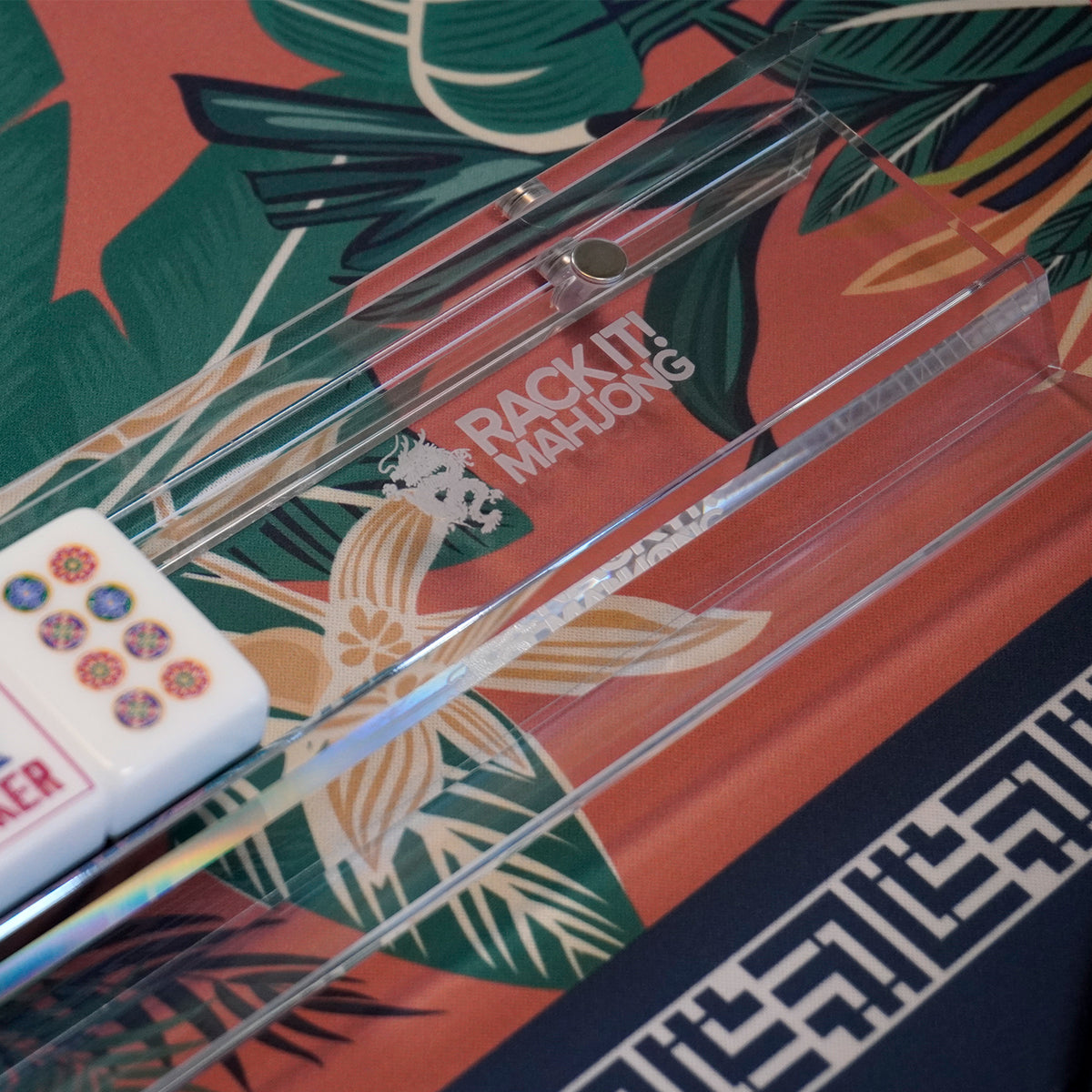 Crystal Clear 20-Inch Rack on a Rack It! mahjong mat