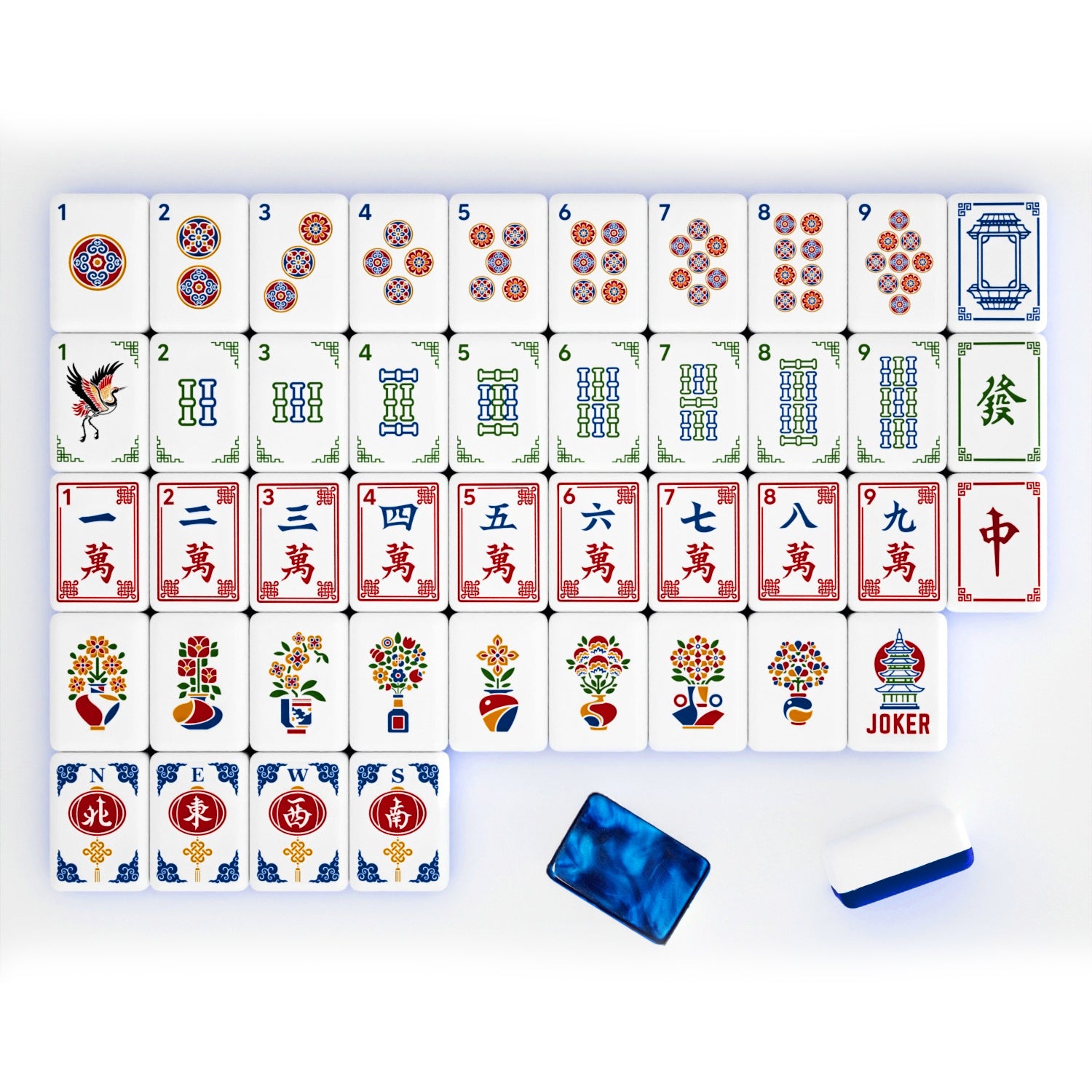 Legacy Mahjong Tile Set | Sapphire Edition (PRE-ORDER SHIPS IN MAY)