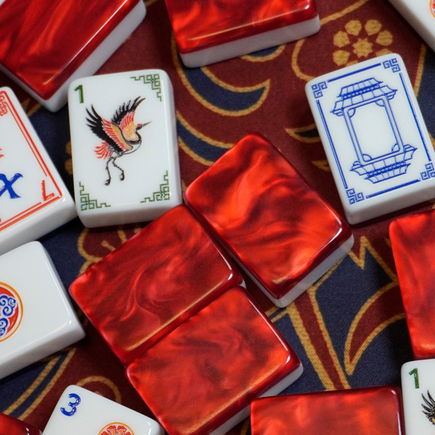 Legacy Mahjong Tile Set | Ruby Edition