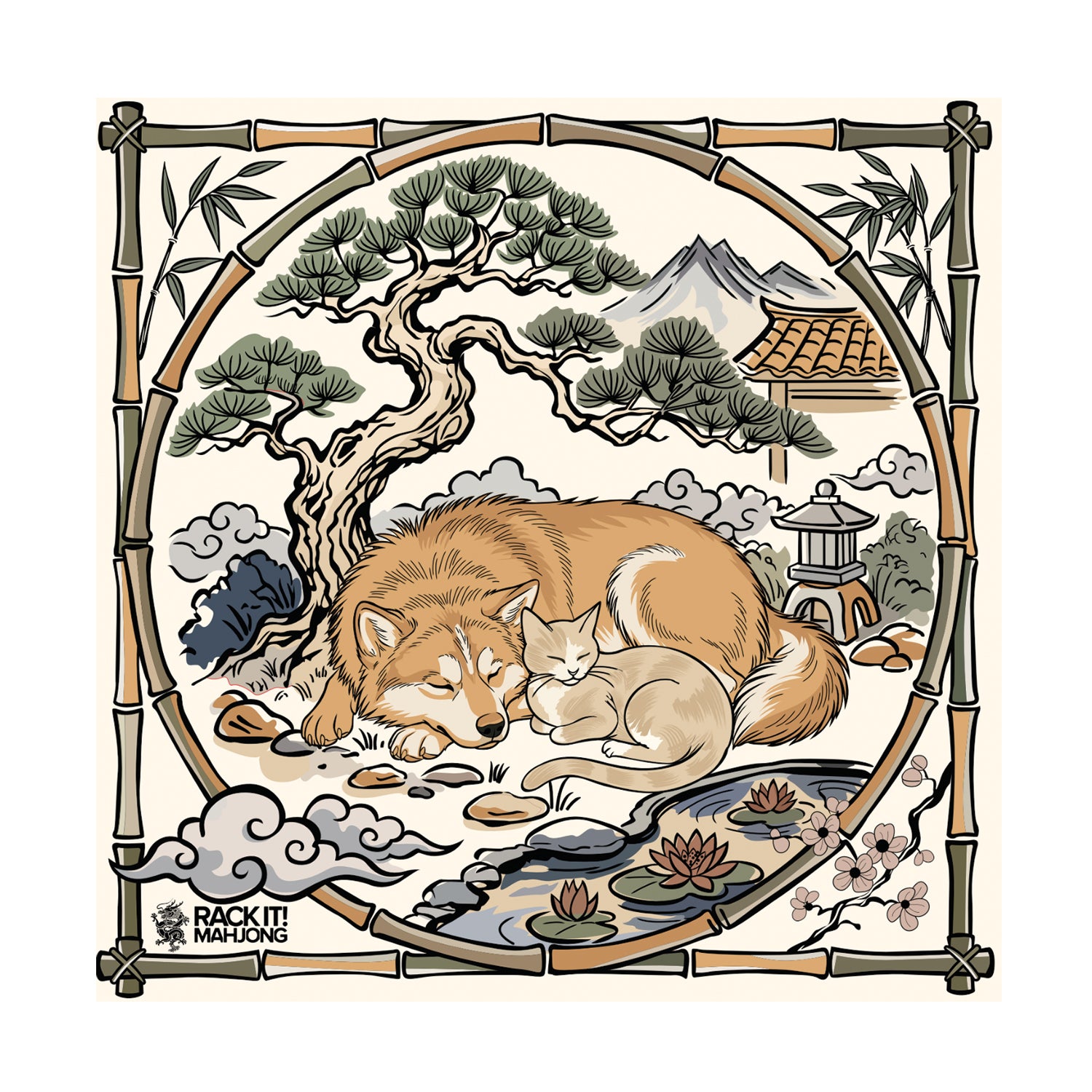 Kyoto Friends Mahjong Mat