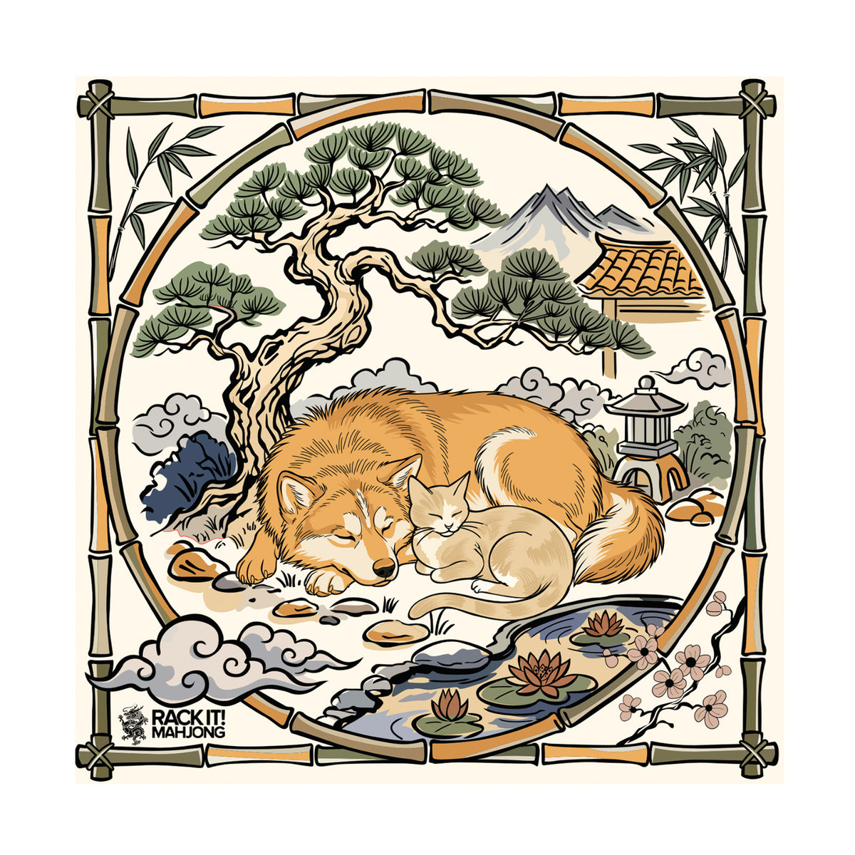 Kyoto Friends Mahjong Mat
