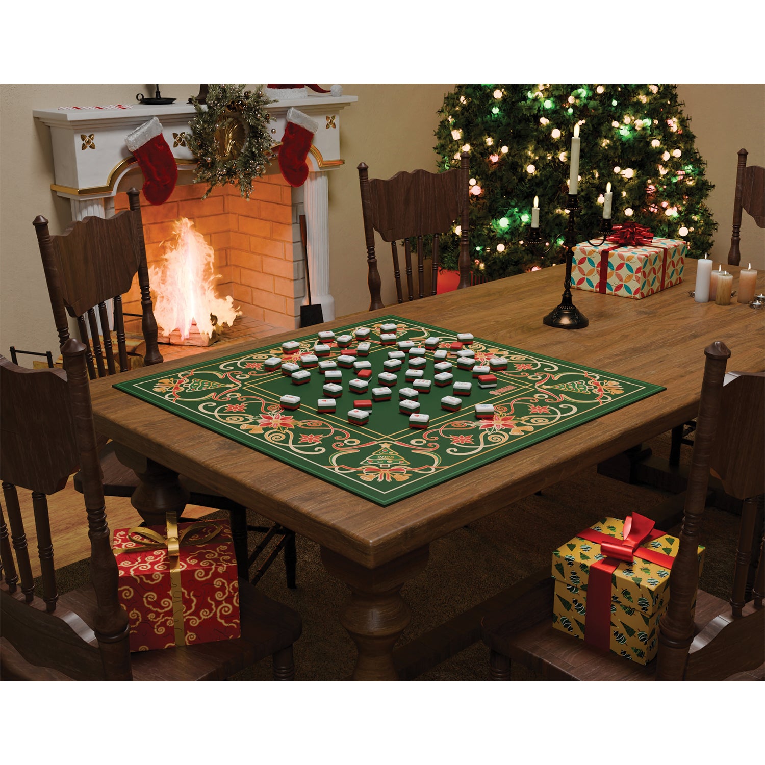 Terrific Tidings Mahjong Tile & Mat Bundle