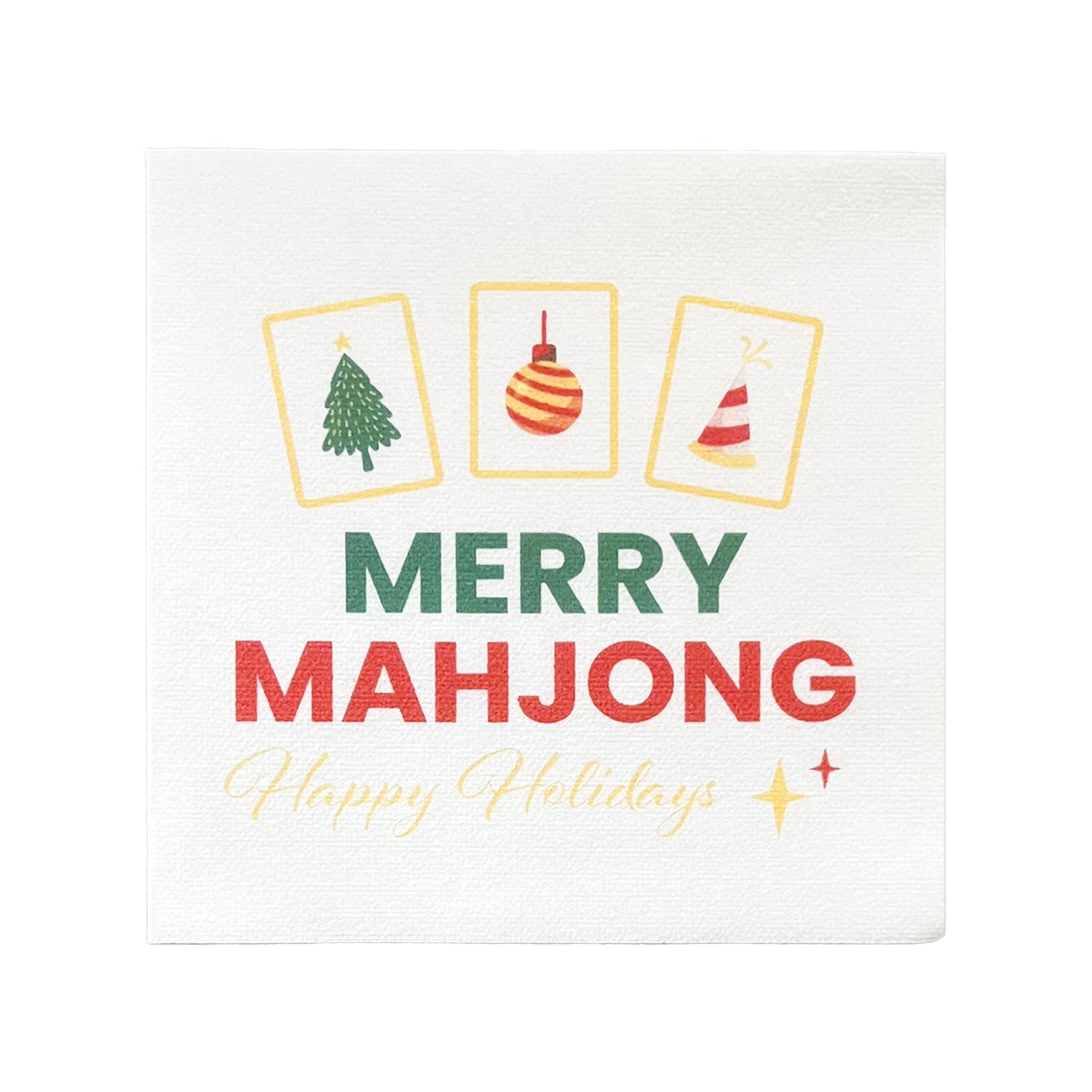 Mahjong Christmas party napkins